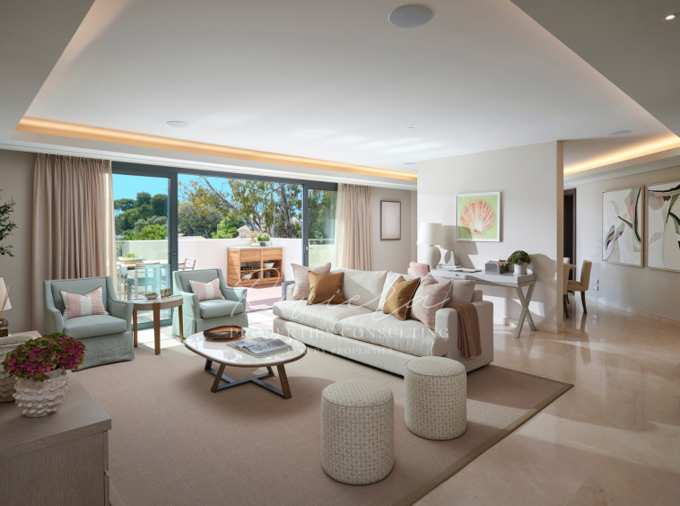 new penthouse - Cap d'Antibes - living room