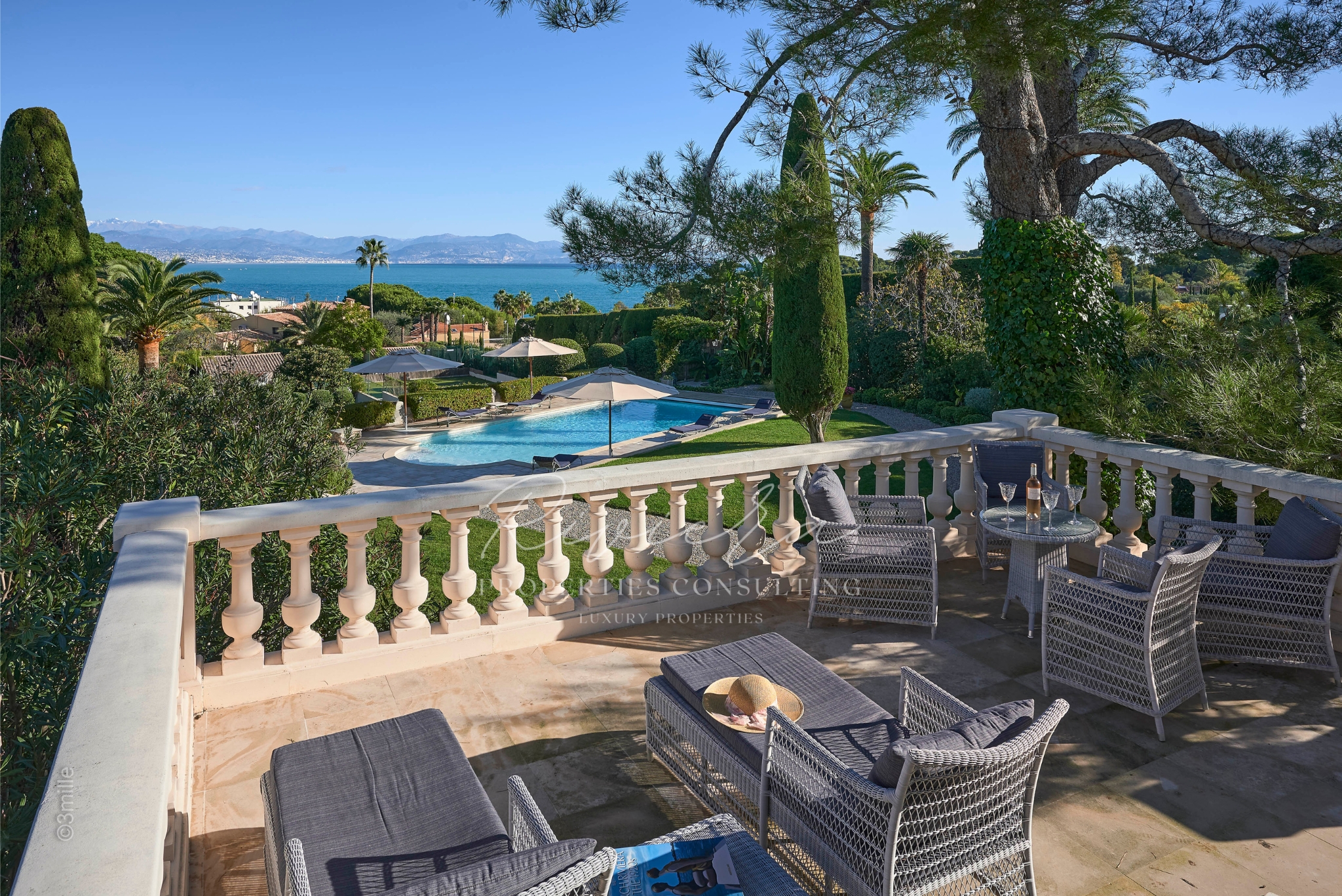 6 en suite bedrooms villa - Cap d'Antibes - sea view